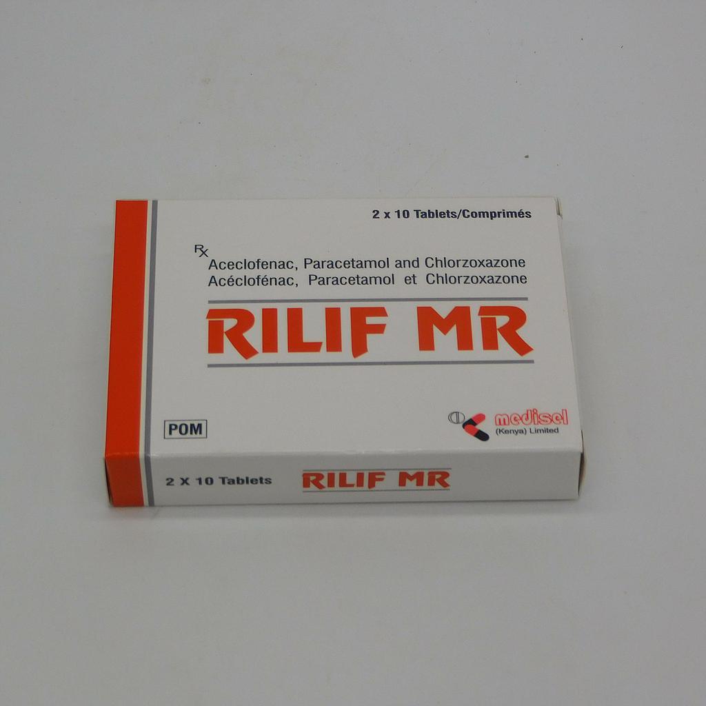 Aceclofenac/Paracetamol/Chlorzoxazone Tablets (Rilif MR)