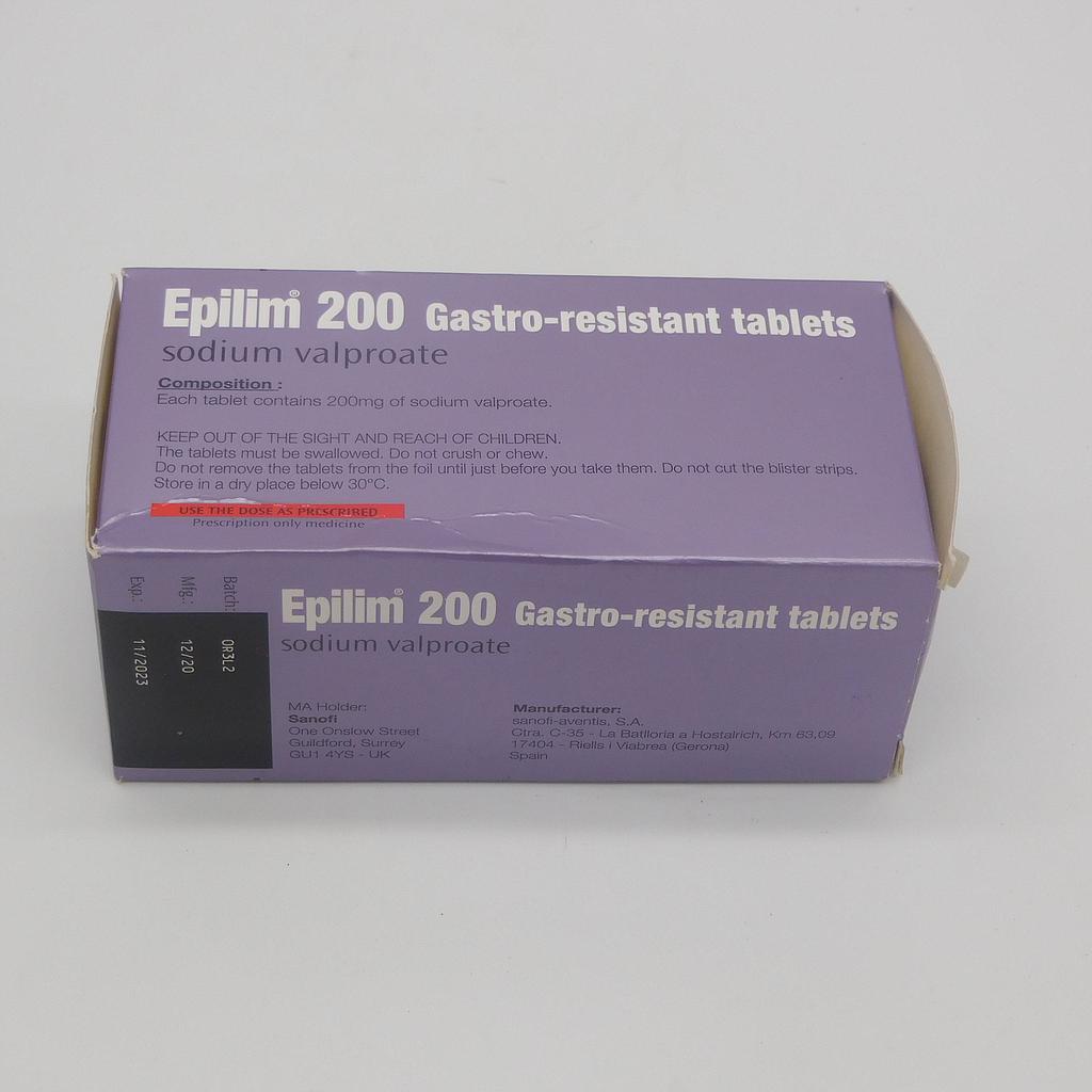 Sodium Valproate 200mg Tablets (Epilim 200)