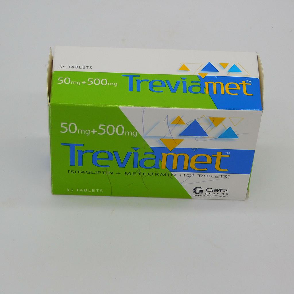 Sitagliptin 50mg/Metformin 500mg Tablets (Treviamet)