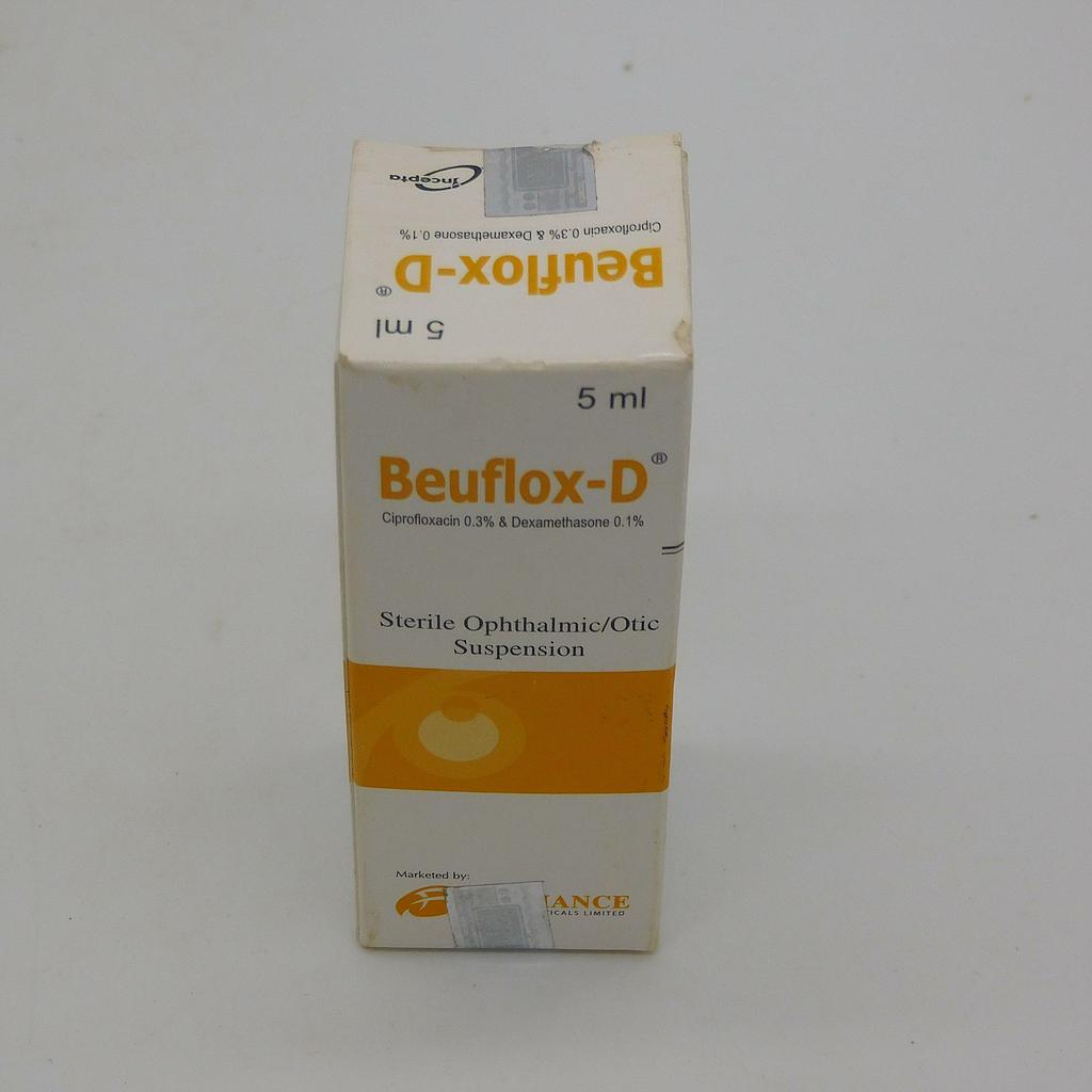 Ciprofloxacin/Dexamethasone 5ml Drops (Beuflox D)