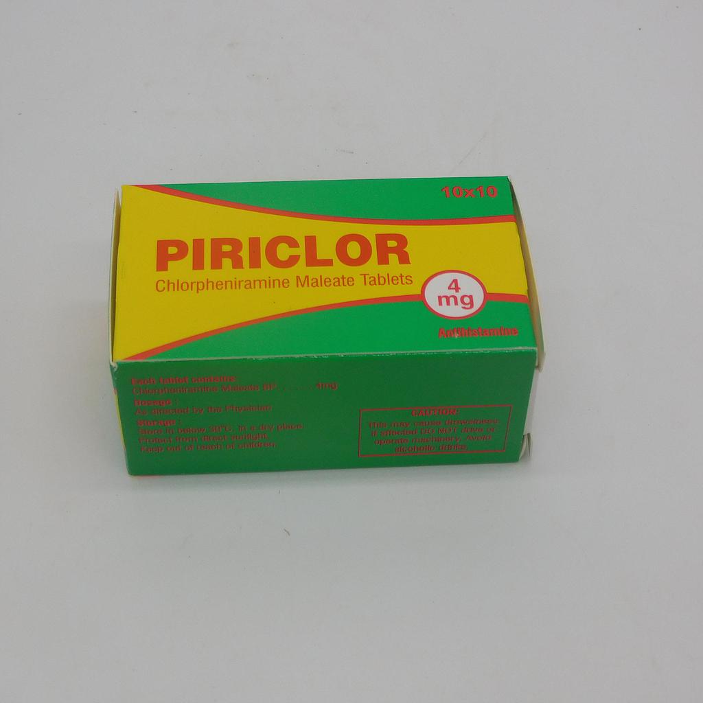 Chlorpheniramine 4mg Tablets Blister (Piriclor)
