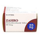 Hydrochlorothiazide 25mg Tablets (Zahro)