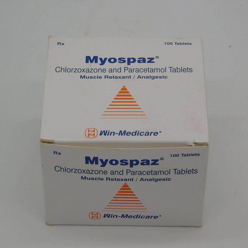 Chloroxazone/Paracetamol 250mg/500mg  (Myospaz)