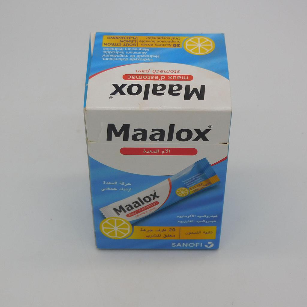 Magnesium Hydroxide/Aluminum Hydroxide Sachet Sticks (Maalox - Lemon)
