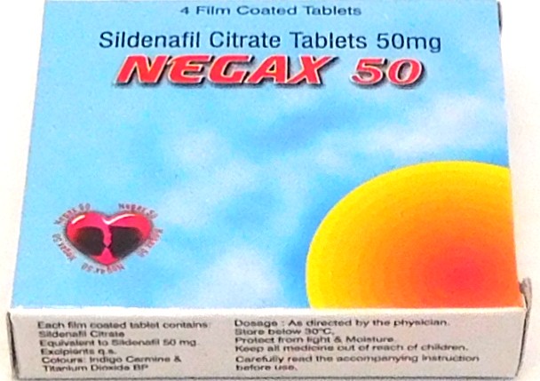 Sildenafil 50mg Tablets (Negax)