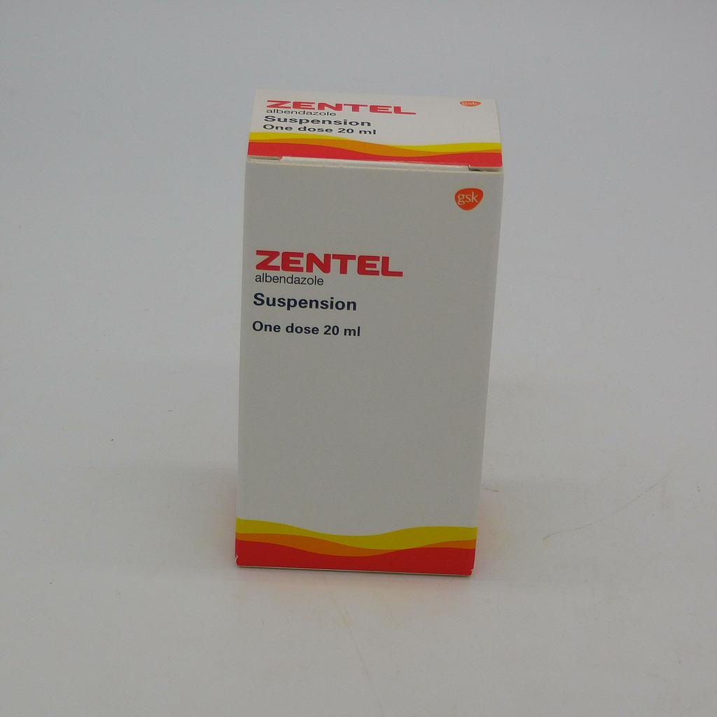 Albendazole 20ml Suspension 100mg/5ml (Zentel)