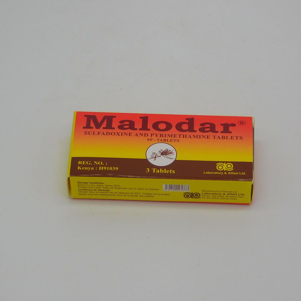 Sulfadoxine 500mg/Pyrimethamine 25mg Tablets (Malodar)