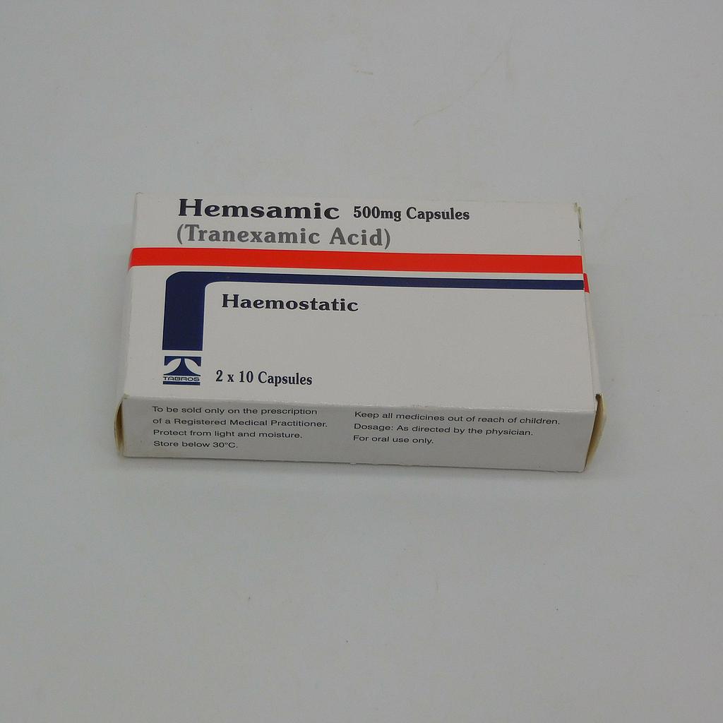 Tranexamic Acid 500mg Capsules (Hemsamic)