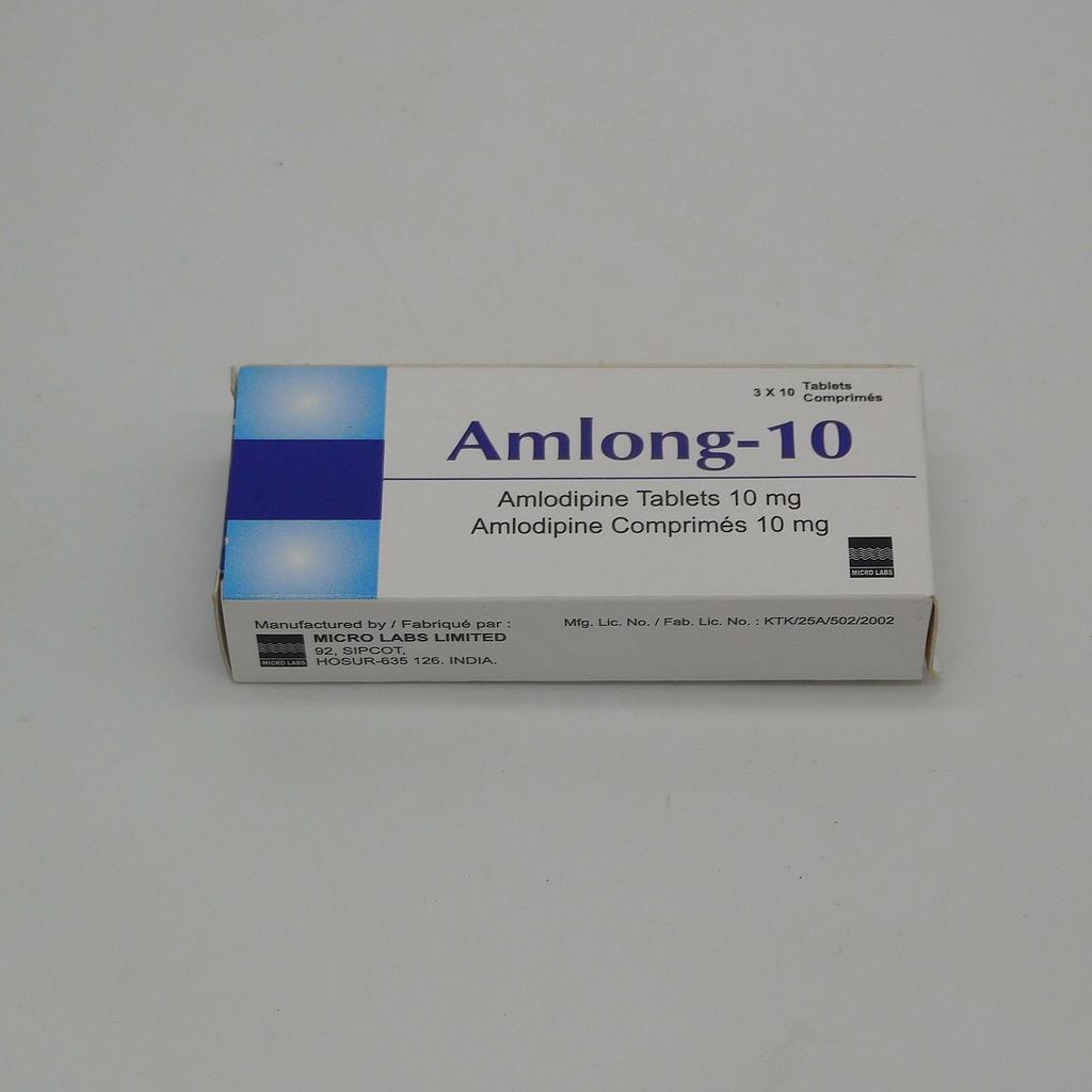 Amlodipine 10mg Tablets (Amlong)