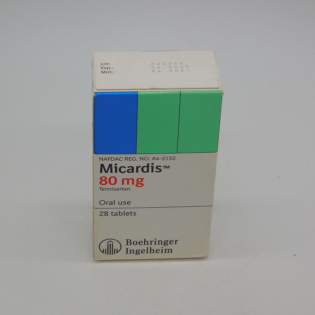 Telmisartan 80mg Tablets (Micardis)