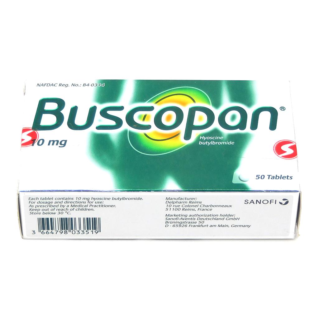 Hyoscine Butylbromide 10mg Tablets (Buscopan)