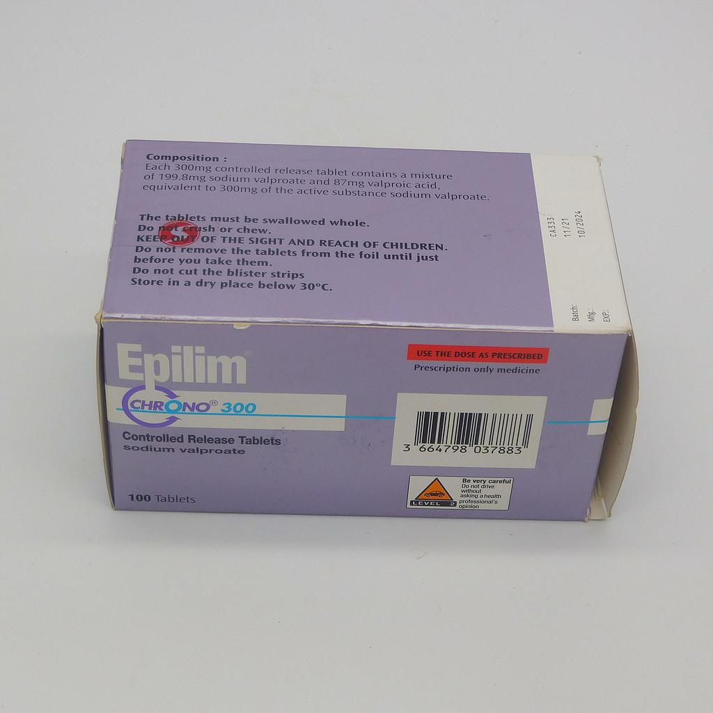 Sodium Valproate 300mg Tablets (Epilim 300)