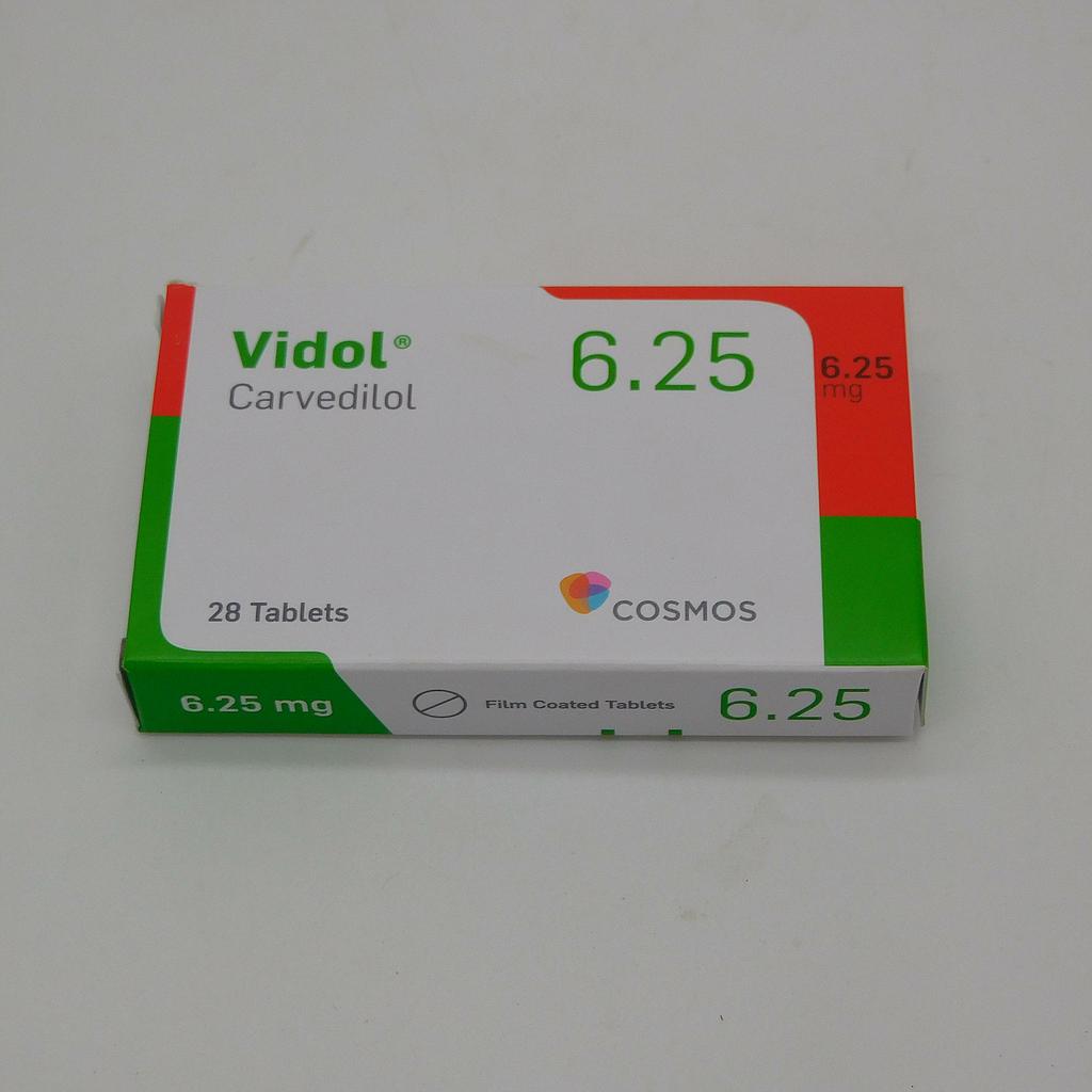 Carvedilol 6.25mg Tablets (Vidol)