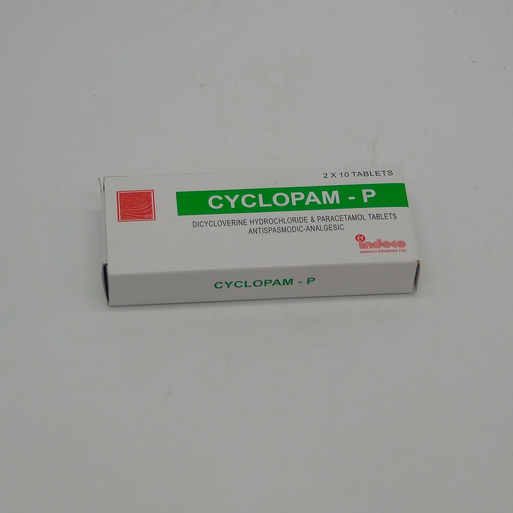 Dicycloverine/Paracetamol 20/500mg Tablets (Cyclopam P)