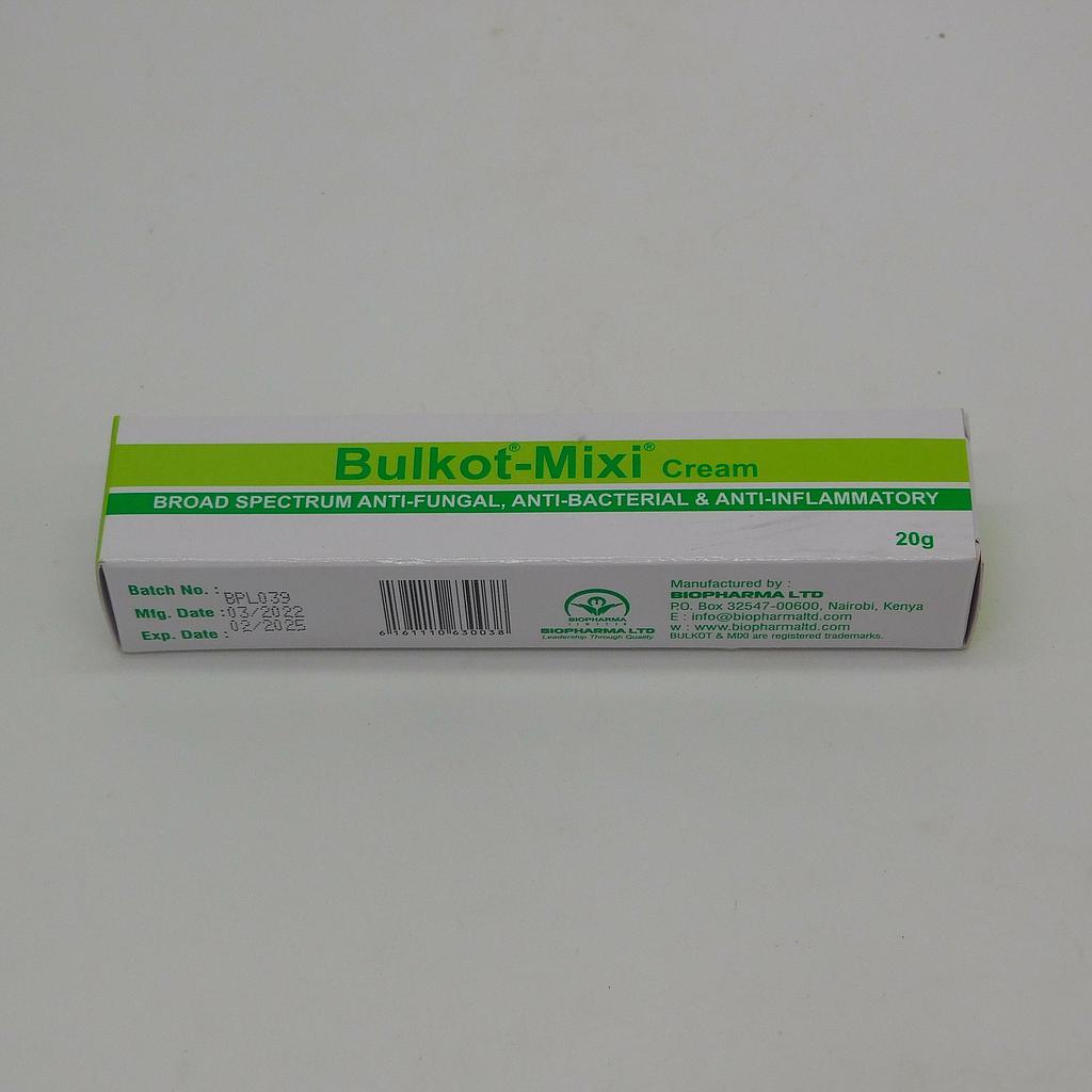 Clotrimazole/Beclomethasone/Gentamycin 1%/0.025%/0.1%w/w Cream 20g (Bulkot Mixi)