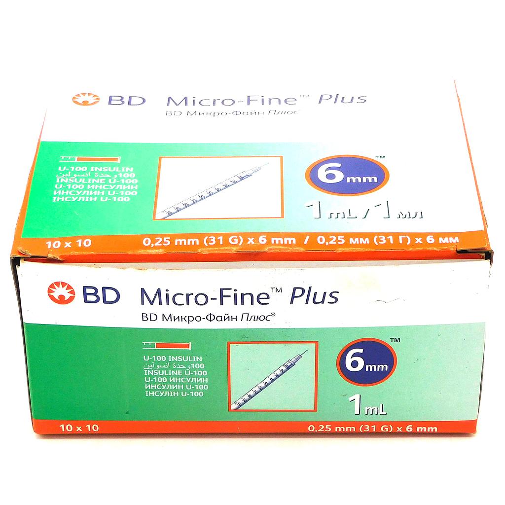 Insulin Syringes 1ml 31G (Micro-Fine Plus)