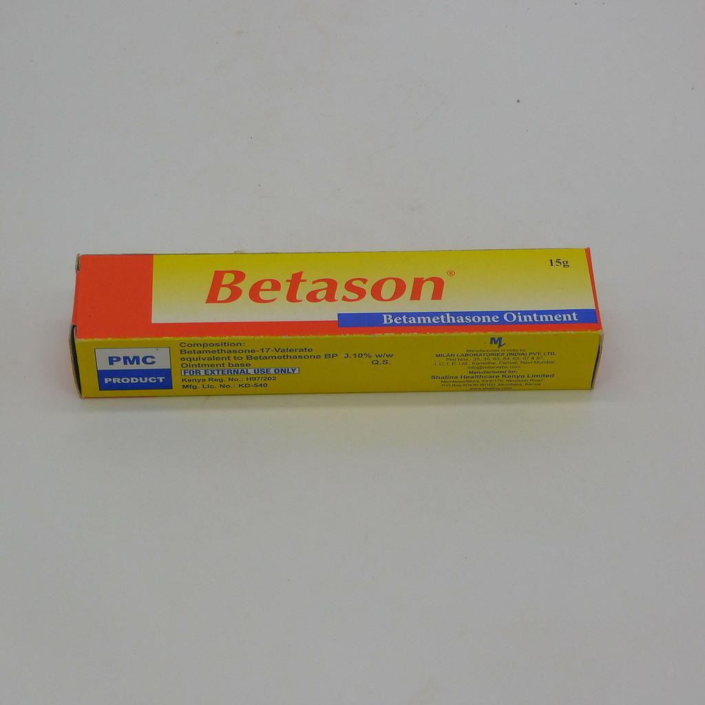 Betamethasone Ointment 15g, 0.10%w/w (Betason)