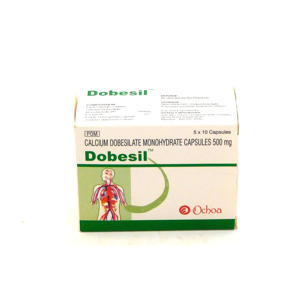 Calcium Dobesilate Monohydrate 500mg Capsules (Dobesil) 