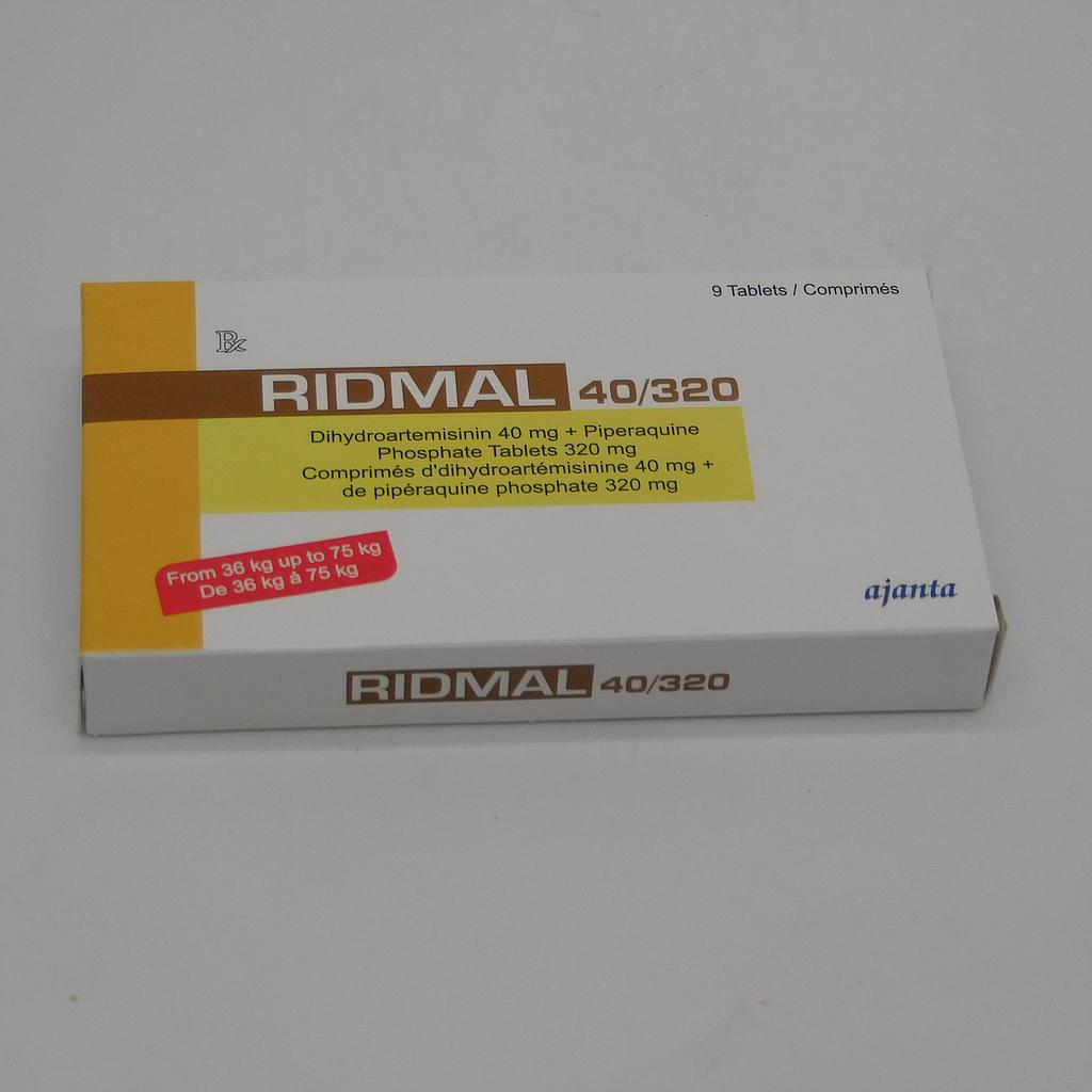 Dihydroartemisinin/Piperaquine Phosphate 40mg/320mg Tablets (Ridmal)