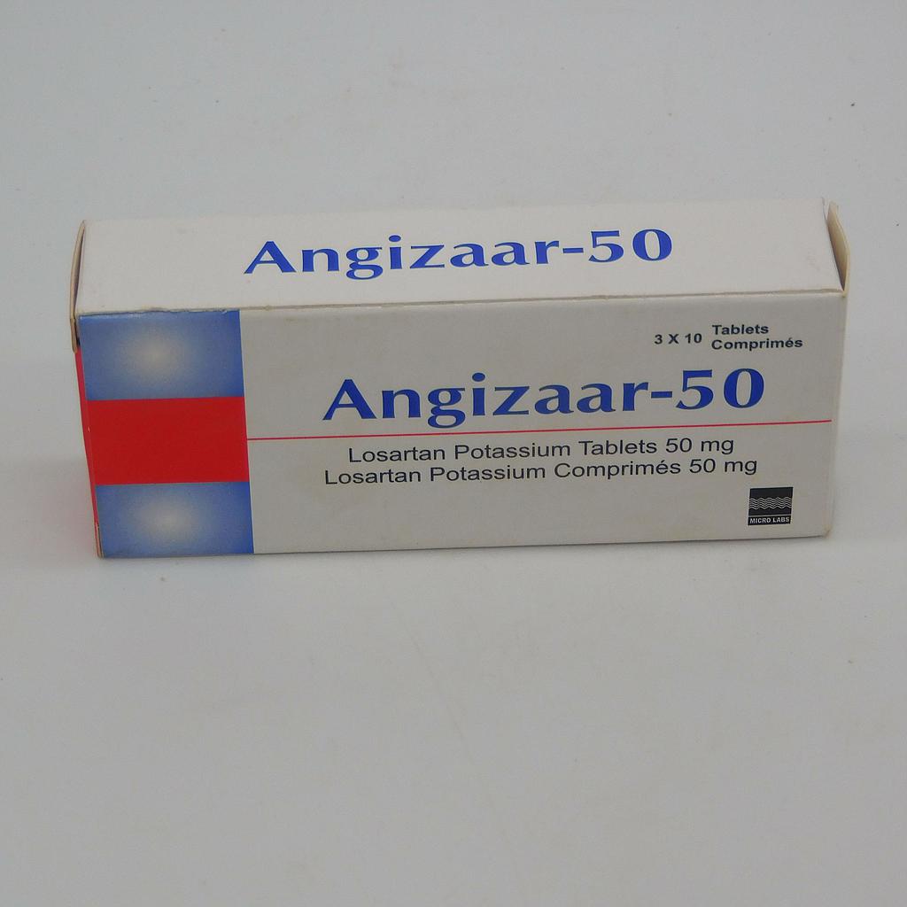 Losartan 50mg Tablets (Angizaar)