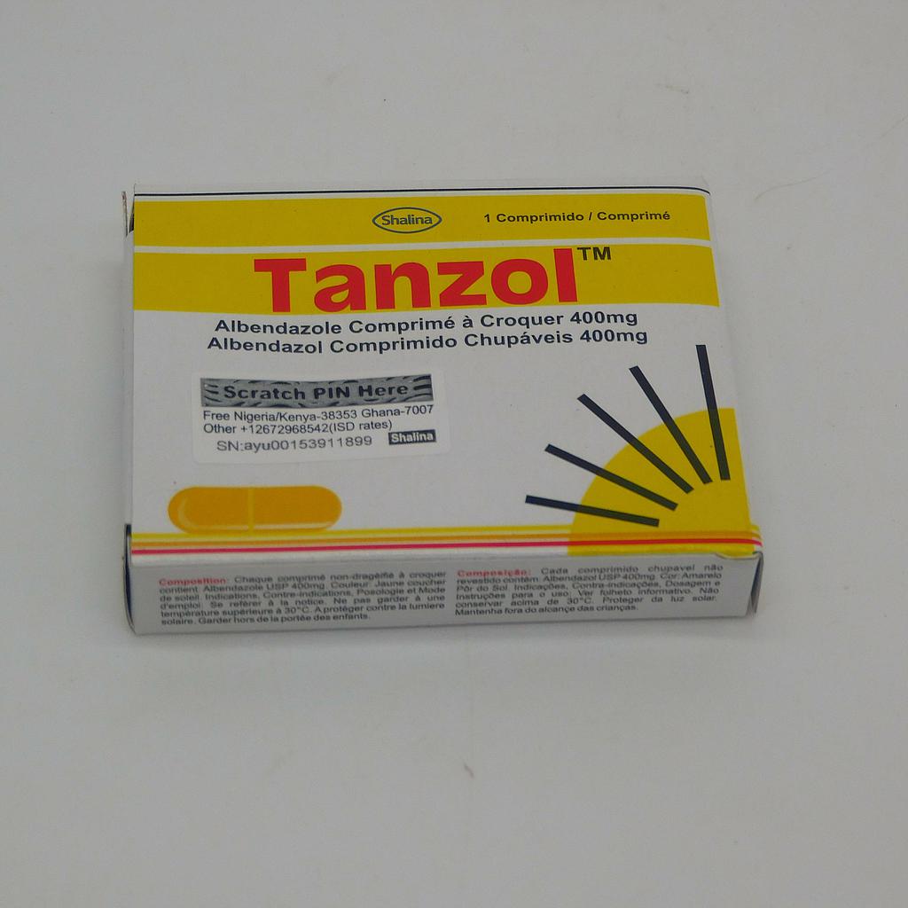 Albendazole 400mg Tablets (Tanzol)