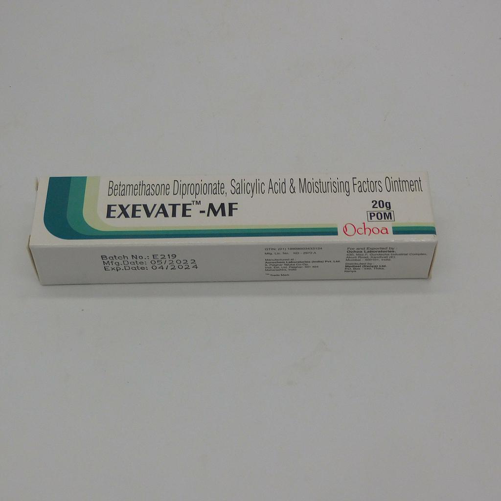 Betamethasone/Salicylic Acid Ointment 20g, 0.005%/3%w/w (Exevate MF)