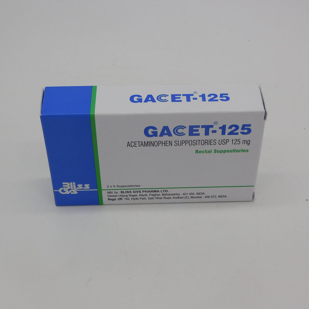 Acetaminophen 125mg Suppositories (Gacet 125)