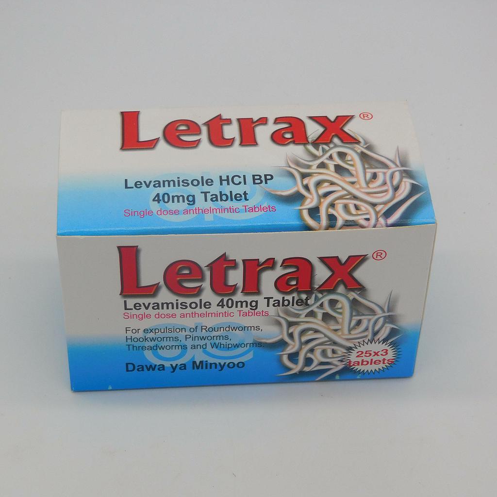 Levamisole 40mg Tablets Blisters (Letrax)