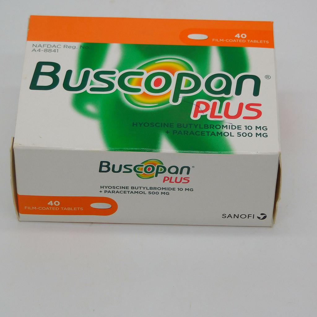 Hyoscine N-Butylbromide/Paracetamol 10/500mg Tablets (Buscopan Plus)