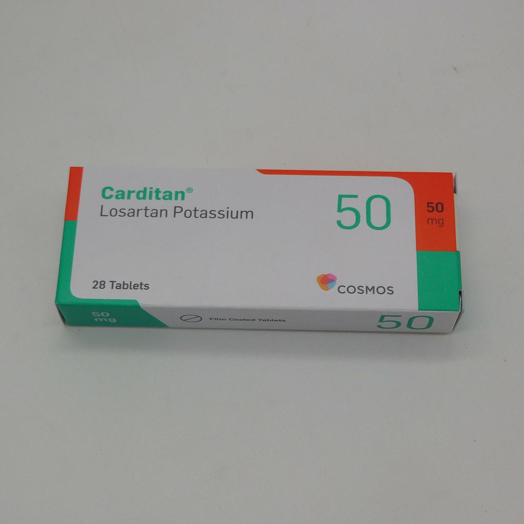 Losartan 50mg  Tablets (Carditan)