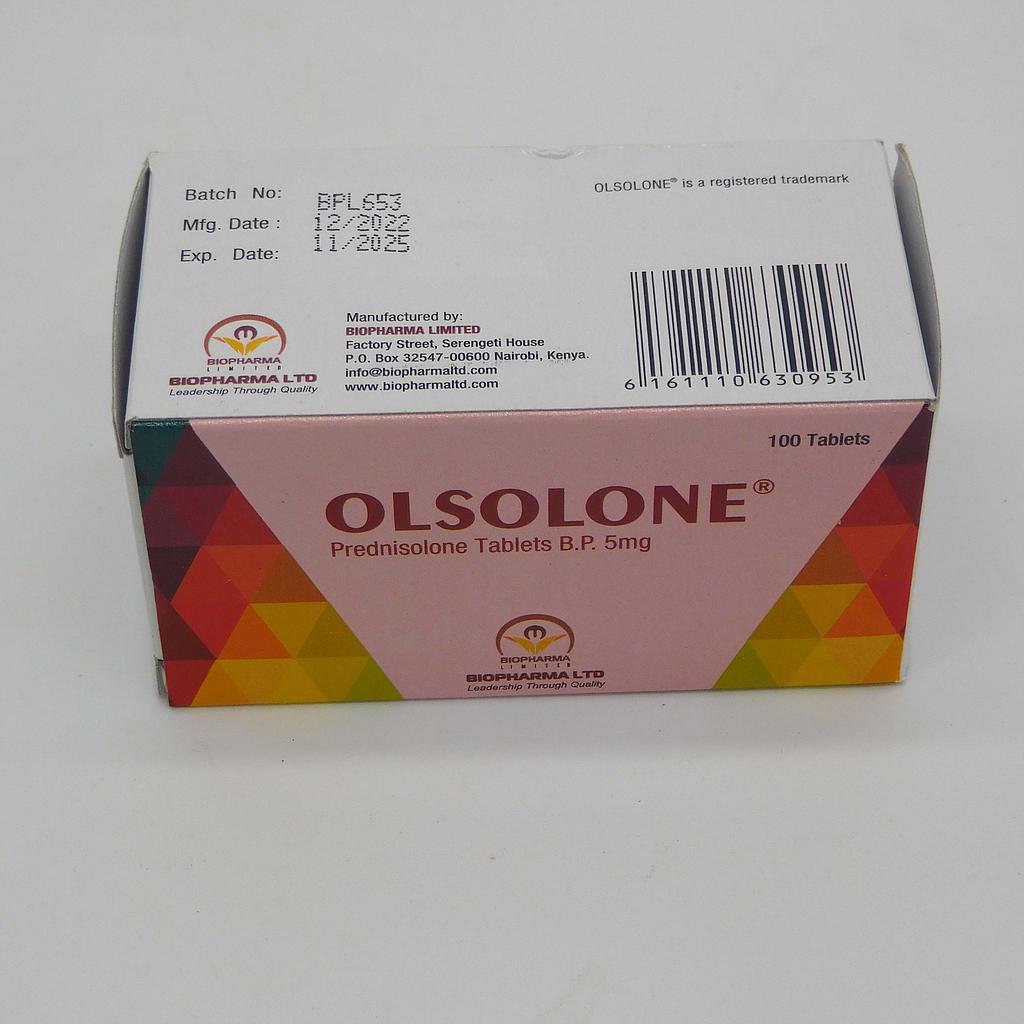 Prednisolone 5mg Tablets Blister (Olsolone White)