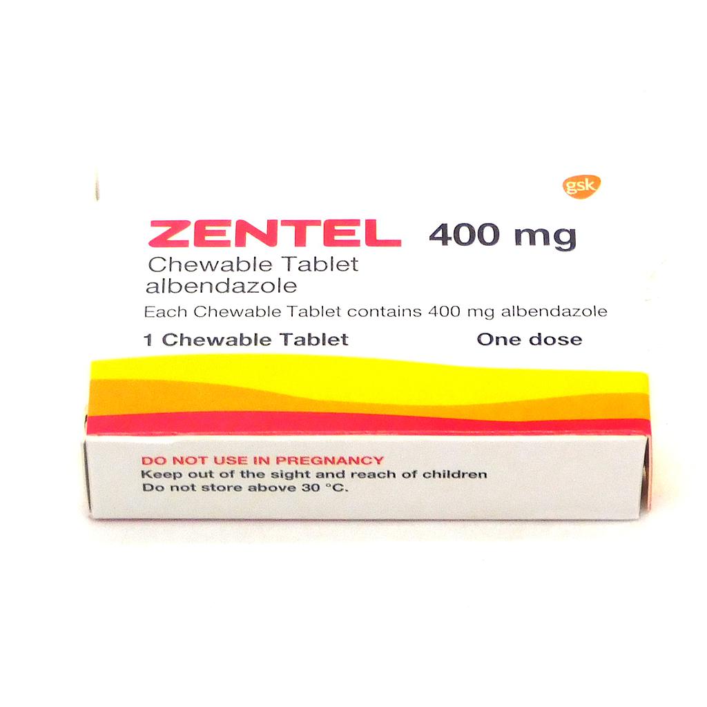 Albendazole 400mg Tablets (Zentel)