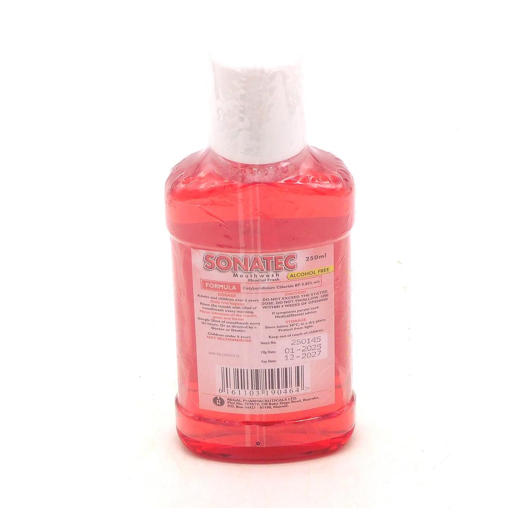 Cetylpyridinium Chloride Mouthwash 250ml-Alcohol Free (Sonatec) 