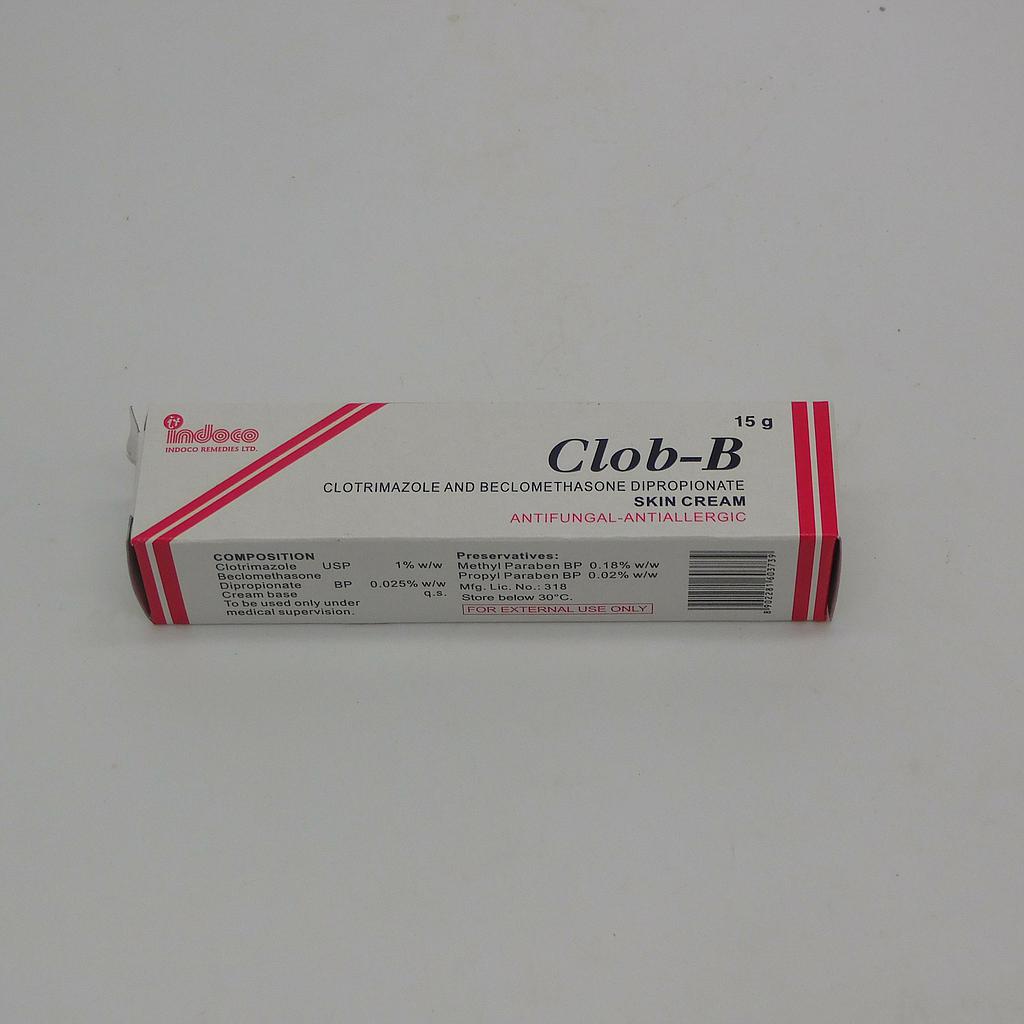 Clotrimazole/Betamethasone 15%/ 0.025%W/W Cream 15g (Clob B)