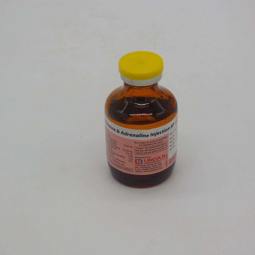 Lidocaine/Adrenaline Injection 30ml (Lincoln)