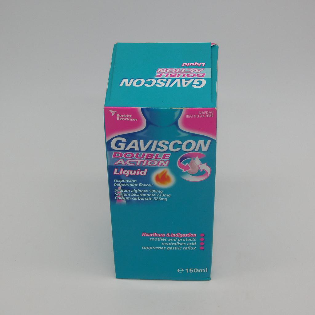 Sodium Alginate/Sodium Bicarbonate/Calcium Carbonate Suspension 150ml (Gaviscon Double Action)