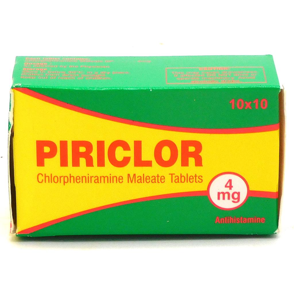 Chlorpheniramine 4mg Tablets Blister (Piriclor)