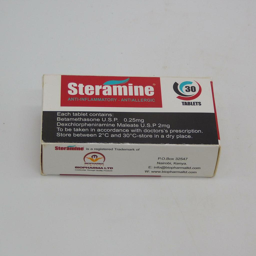 Betamethasone/Dexchlorpheniramine 0.25/2mg Tablets (Steramine)