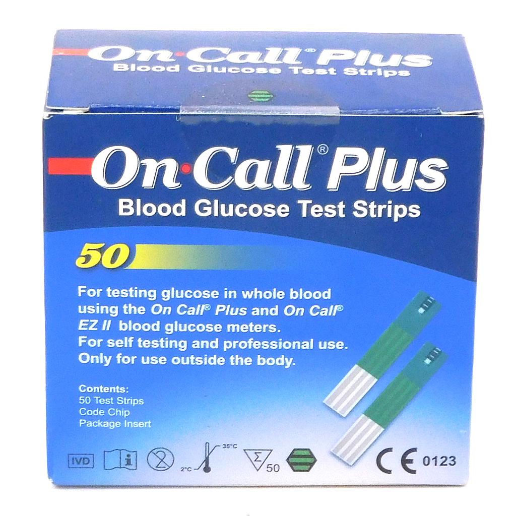 Blood Glucose Test Strips (On Call Plus Coded)