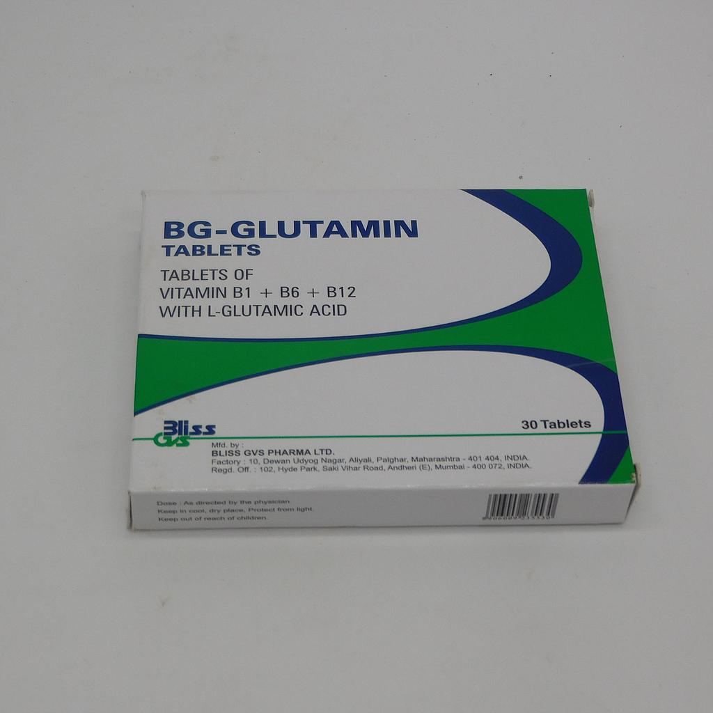 Vitamin B1 10mg, B6 3mg, B12 10mg, L-Glutamic Acid 250mg Tablets (BG-Glutamin)
