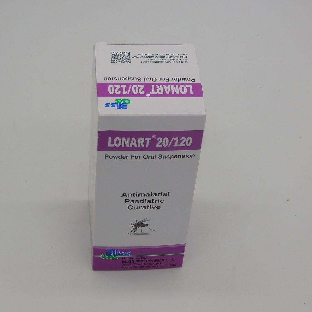 Artemether/Lumefantrine 20mg/120mg/5ml Dry Syrup 60ml (Lonart Suspension)