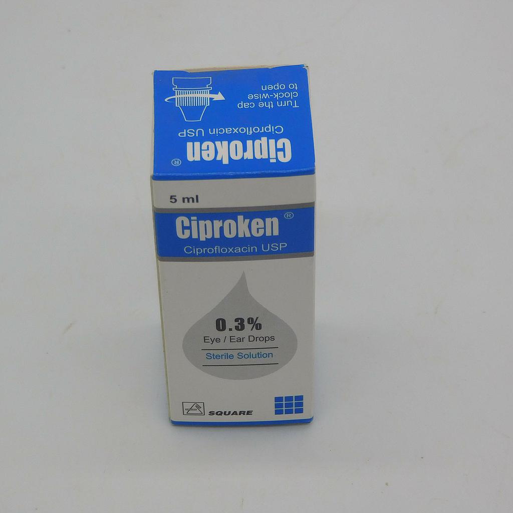 Ciprofloxacin 5ml Drops (Ciproken)