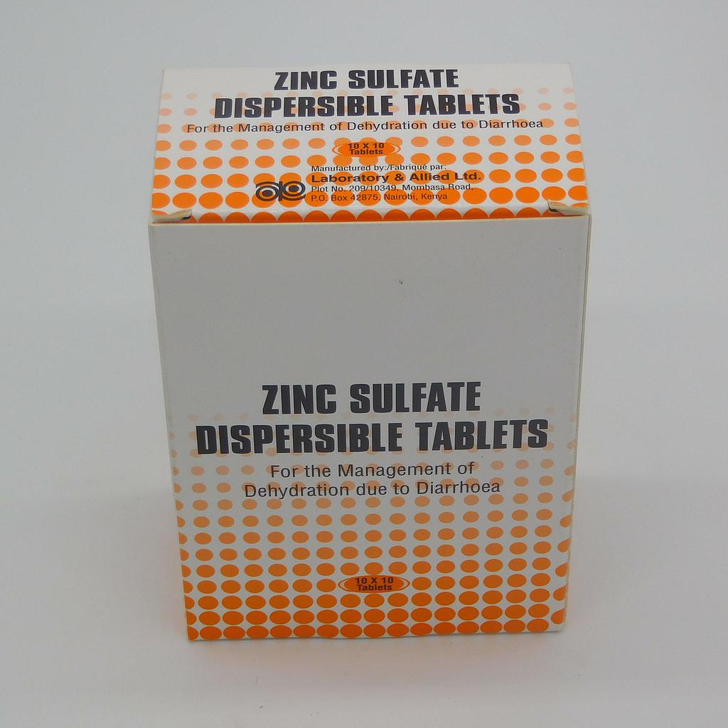 Zinc Sulphate 20mg Dispersible Tablets Blister (Lab and Allied)