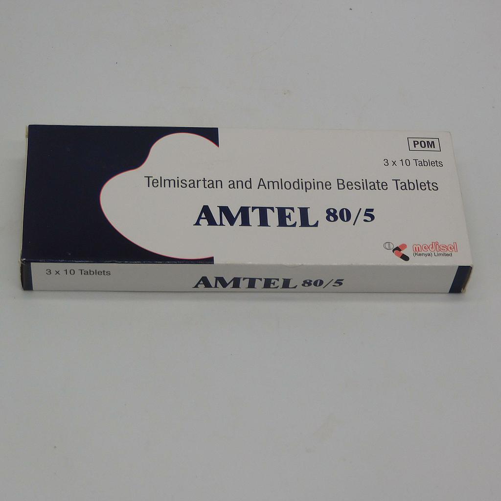 Telmisartan/Amlodipine 80/5mg Tablets (Amtel)