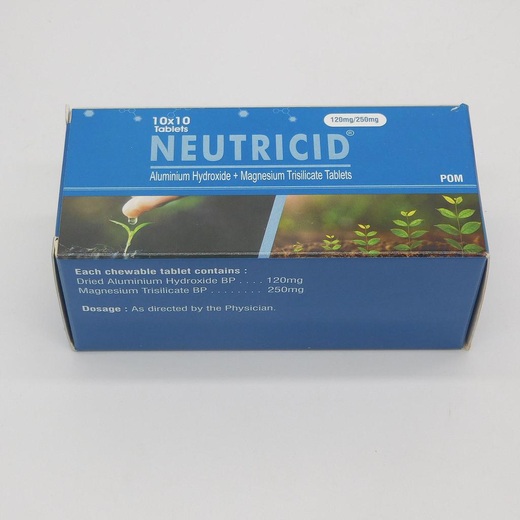 Magnesium Trisilicate/Aluminium Hydroxide Antacid Tablets Blister (Neutricid)