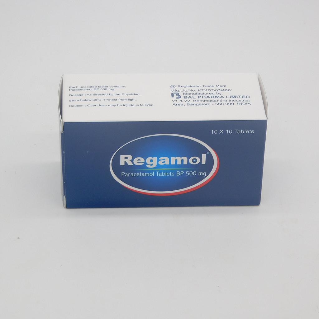 Paracetamol 500mg Tablets Blister (Regamol)