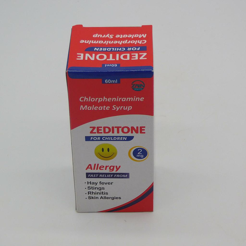 Chlorpheniramine 2mg/5ml Syrup 60ml (Zeditone)