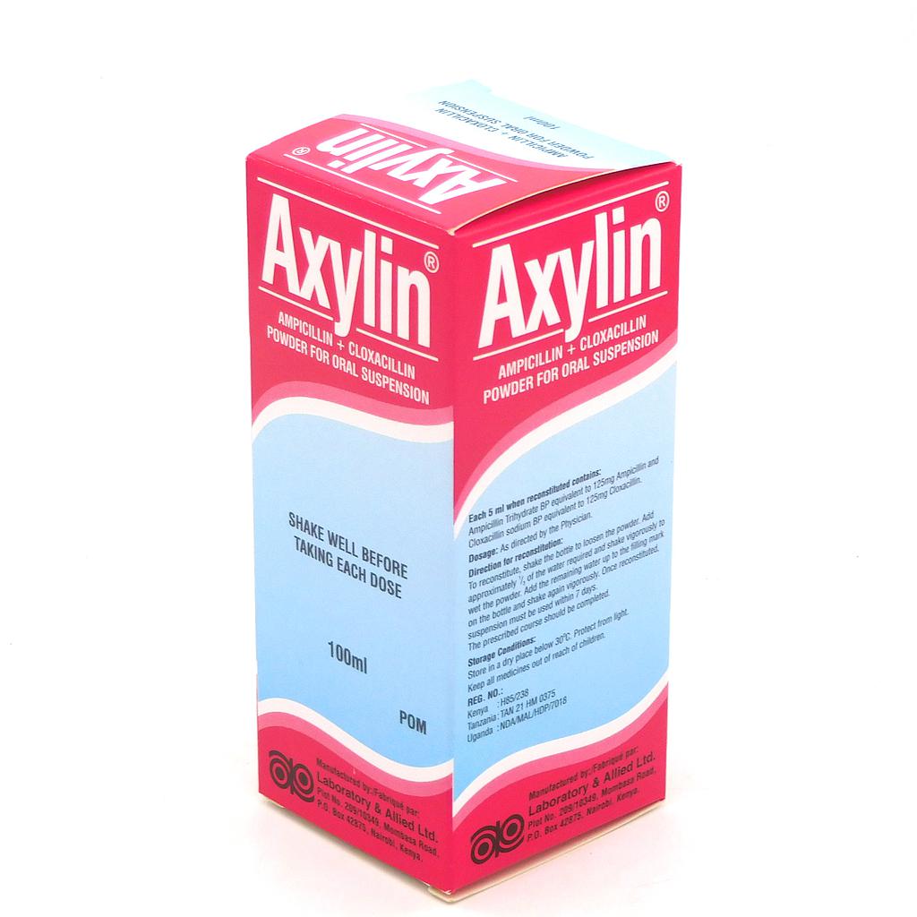 Ampicillin/Cloxacillin 250mg/5ml Suspension 100ml (Axylin)