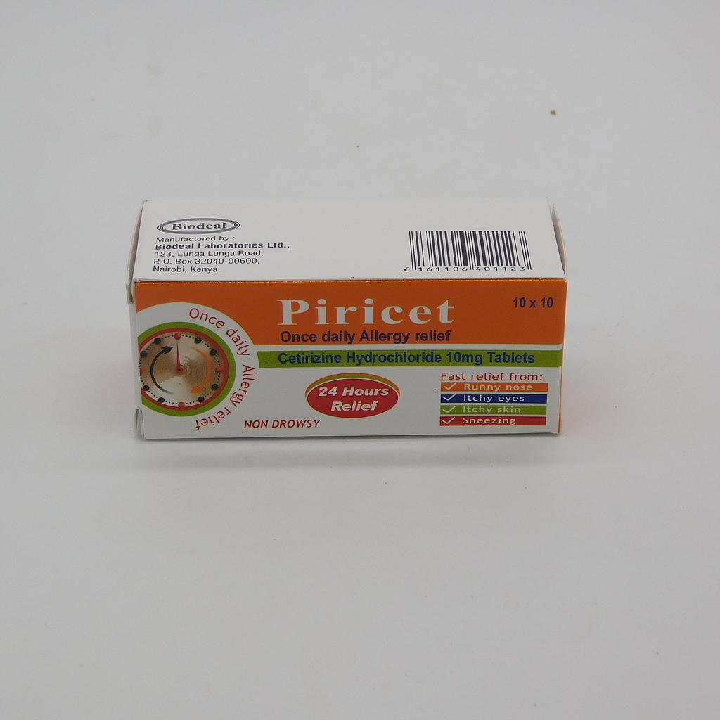 Cetirizine 10mg Tablets (Piricet)