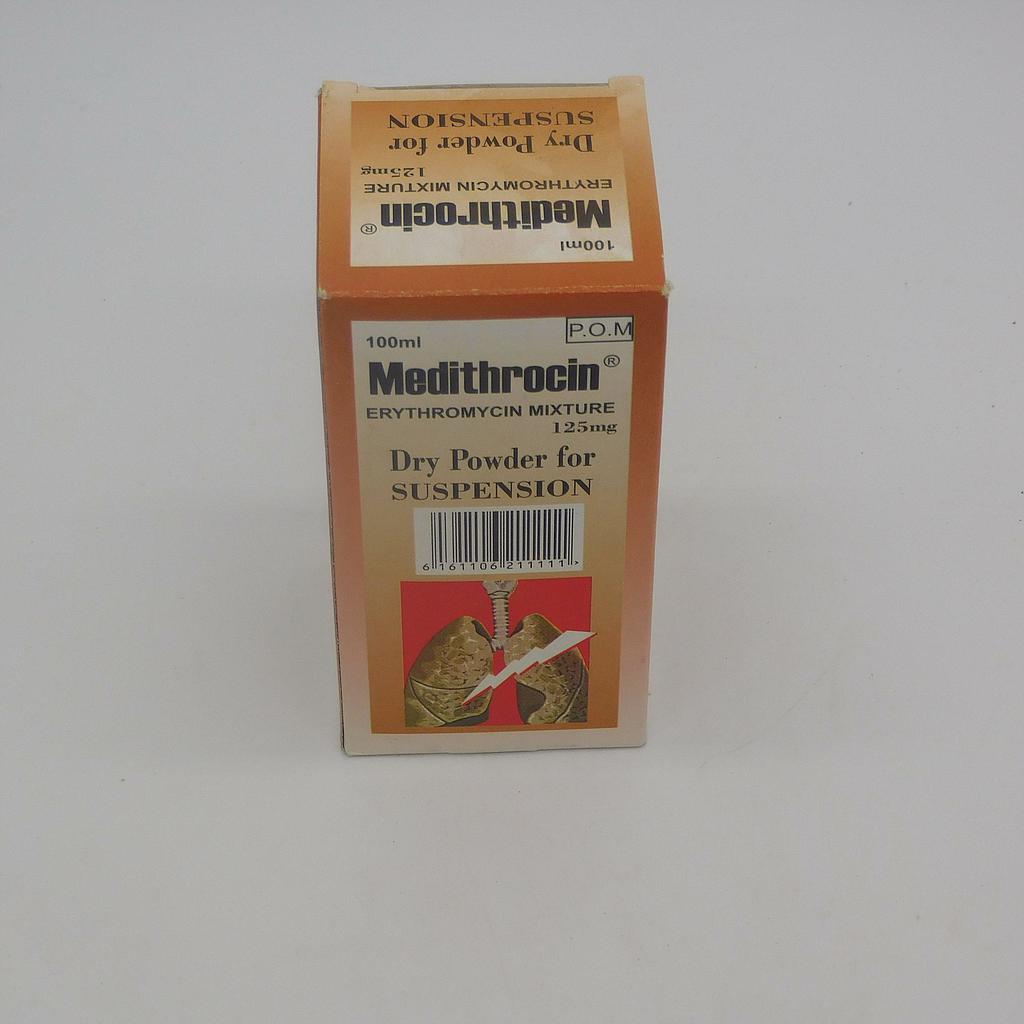 Erythromycin 125mg/5ml Dry Suspension 100ml (Medithrocin)